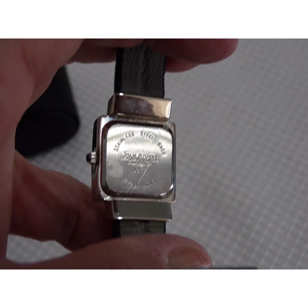 Joan Rivers‎ Collection Blue Jean Bracelet Band Silver & Rhinestones Square Lady